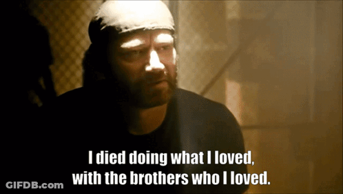 A Man With A Beard Says I Died Doing What I Loved GIF