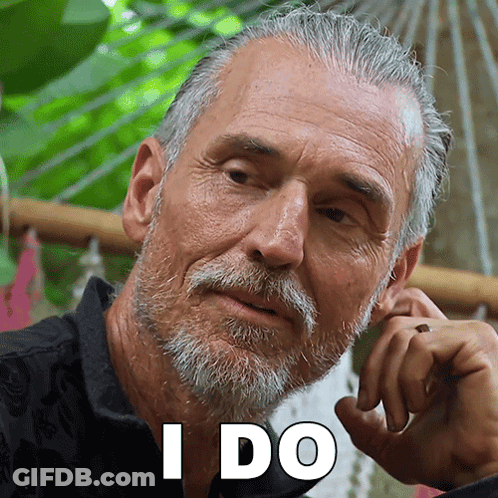 A Man With A Beard Says I Do GIF