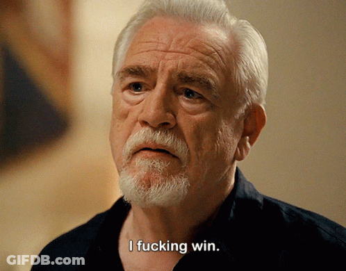A Man With A Beard Says " I Fucking Win " GIF