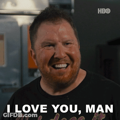 A Man With A Beard Says I Love You Man GIF