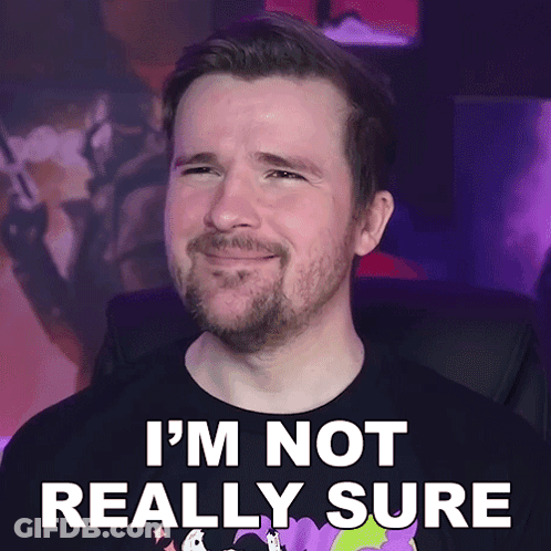 A Man With A Beard Says I 'M Not Really Sure While Sitting In A Chair GIF