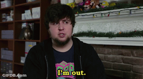 A Man With A Beard Says I 'M Out GIF