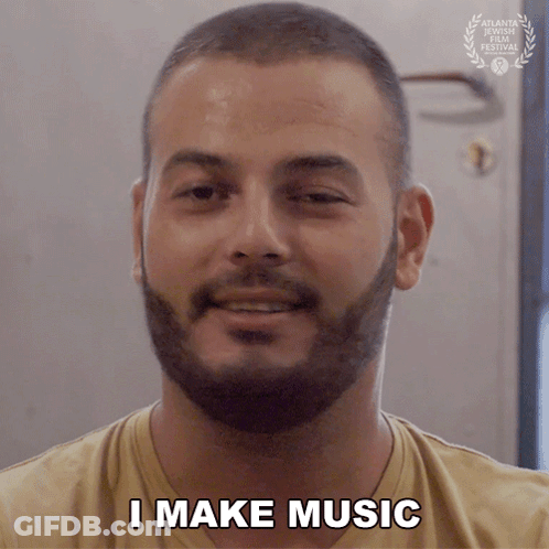 Man With Beard Says I Make Music GIF