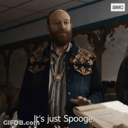 A Man With A Beard Says It 'S Just Spooge On A Screen GIF