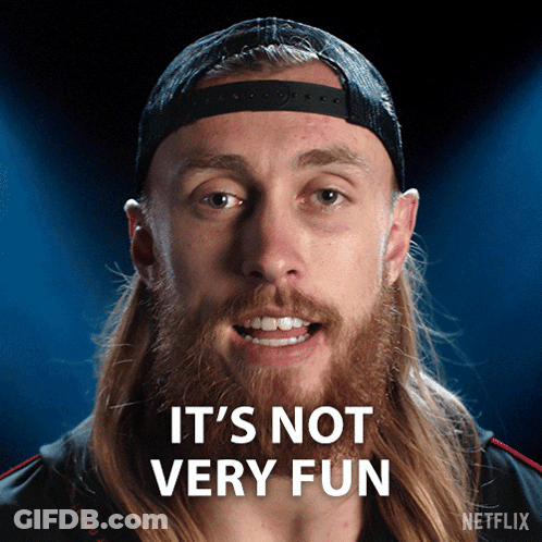 A Man With A Beard Says It 'S Not Very Fun On A Netflix Ad GIF
