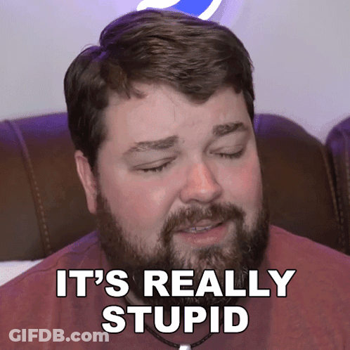 A Man With A Beard Says It 'S Really Stupid With His Eyes Closed GIF