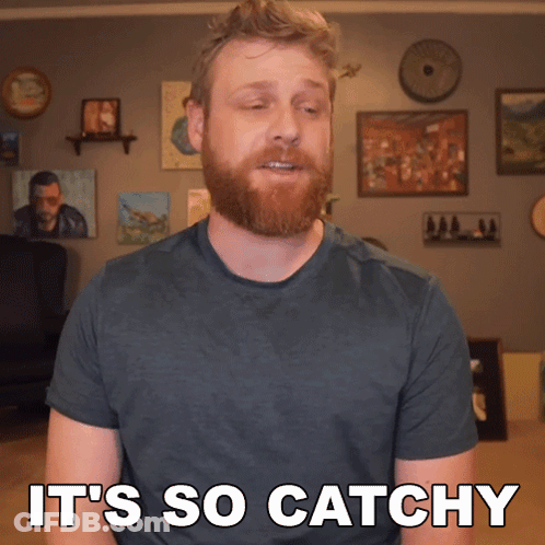 Bearded Man Saying It's So Catchy GIF