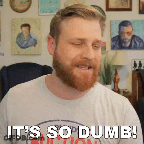 A Man With A Beard Says It 'S So Dumb In Front Of Paintings GIF