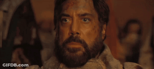 A Man With A Beard Says Lisan Al-Gaib In White Letters GIF