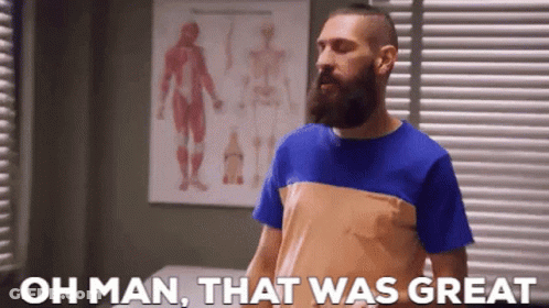 Man With Beard Saying Oh Man That Was Great GIF
