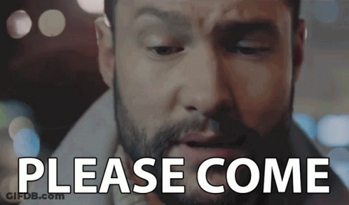 A Man With A Beard Says Please Come In A Close Up GIF