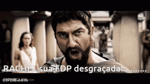 A Man With A Beard Says Rachel Sua Edp Desgraçada In A Movie Clip GIF