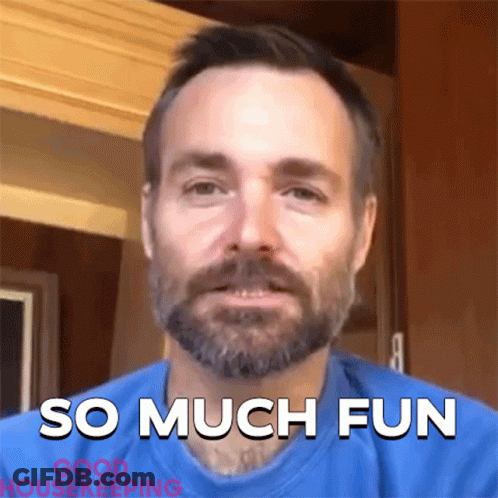A Man With A Beard Says So Much Fun GIF