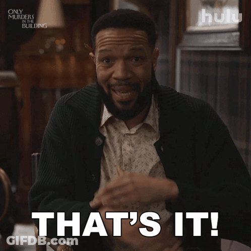 A Man With A Beard Says That 'S It In Front Of A Hulu Logo GIF