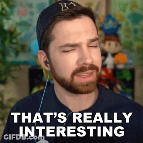 A Man With A Beard Says That 'S Really Interesting While Wearing Headphones GIF