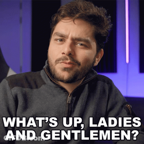 Bearded Man Saying Whats Up Ladies And Gentlemen GIF