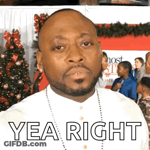 A Man With A Beard Says Yea Right GIF