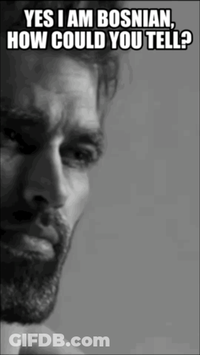 A Man With A Beard Says Yes I Am Bosniaan How Could You Tell GIF