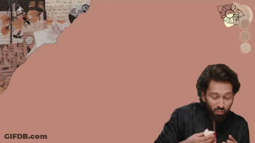 A Man With A Beard Stands In Front Of A Pink Background With The Words 3 Days More To Go For Manovi 'S Day GIF