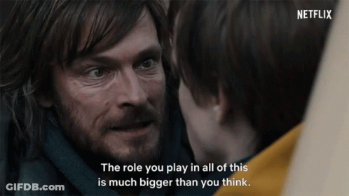 A Man With A Beard Talks To Another Man And Says " The Role You Play In All Of This Is Much Bigger Than You Think GIF