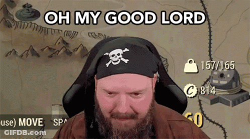 A Man With A Beard Wearing A Bandana With A Skull And Crossbones On It GIF