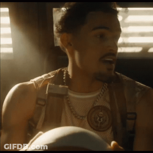 A Man With A Beard Wearing A Chain Around His Neck GIF