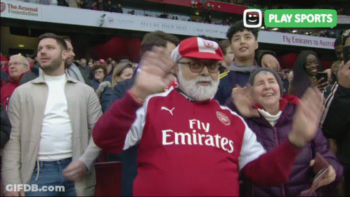 A Man With A Beard Wearing A Fly Emirates Jacket GIF