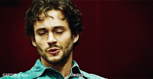 A Man With A Beard Wearing A Green Shirt Says Always GIF