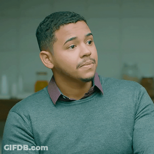 A Man With A Beard Wearing A Grey Sweater GIF