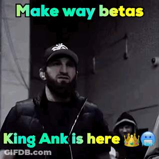 A Man With A Beard Wearing A Hat Says Make Way Betas King Ank Is Here GIF