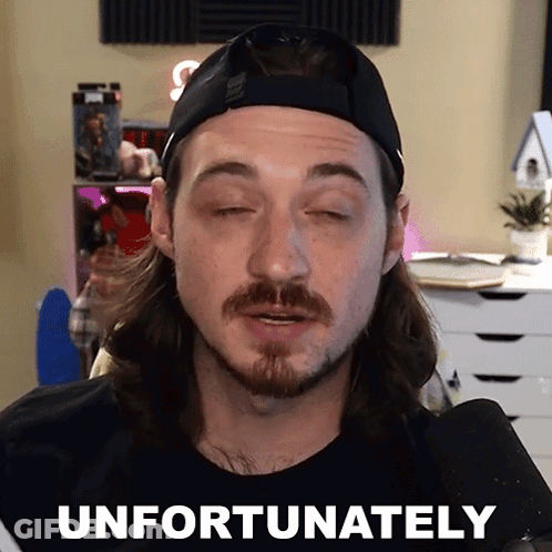 Man With Beard Wearing Hat Says Unfortunately GIF