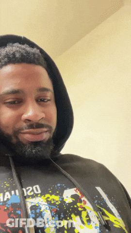 A Man With A Beard Wearing A Hoodie That Says 420 GIF