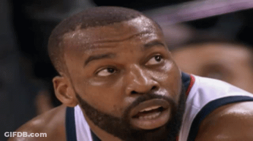 A Man With A Beard Wearing A Jersey That Says ' Washington Wizards ' On It GIF