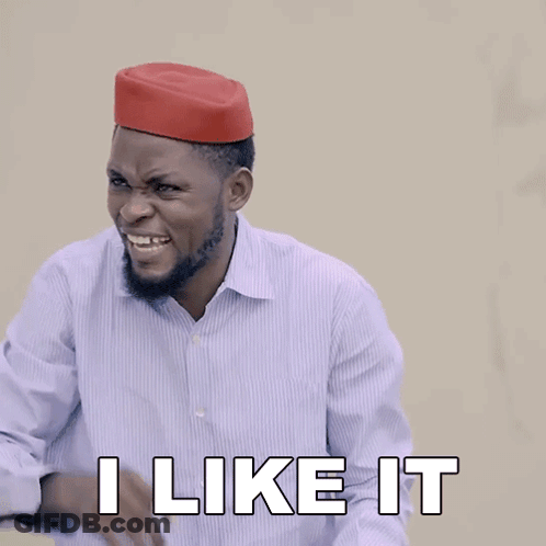A Man With A Beard Wearing A Red Hat Says " I Like It " GIF
