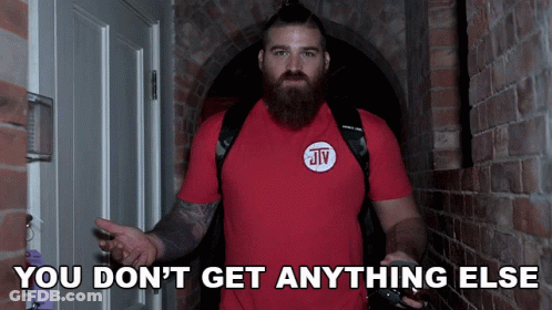 A Man With A Beard Wearing A Red Shirt That Says Jtv GIF