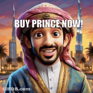 A Man With A Beard Wearing A Turban And A White Shirt Says Buy Prince Now GIF