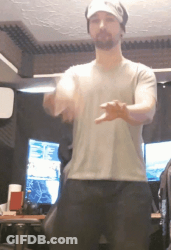 Bearded Man In White Shirt And O Hat GIF