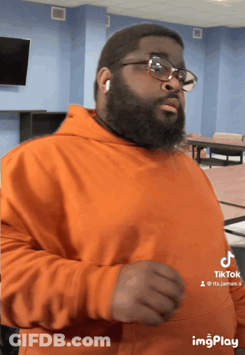 Man With Beard And Glasses With TikTok Account GIF