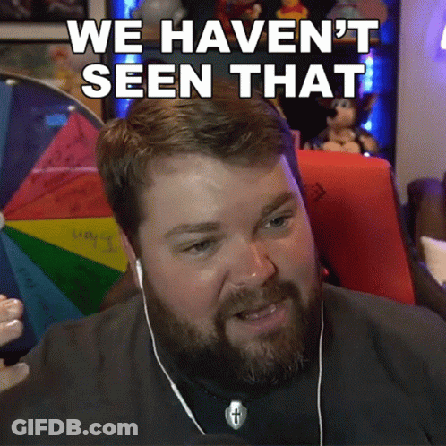A Man With A Beard Wearing Headphones Says We Haven T Seen That GIF