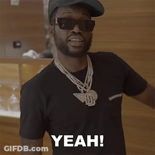 A Man With A Beard Wearing Sunglasses And A Black Shirt Says Yeah GIF