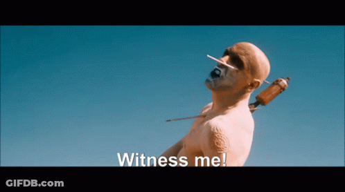 A Man With A Cigarette In His Mouth And The Words Witness Me GIF