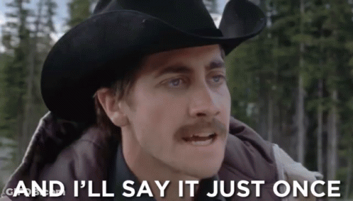 A Man With A Cowboy Hat And A Mustache Says And I 'Ll Say It Just Once GIF