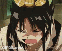 A Man With A Crown On His Head Is Crying With His Eyes Closed GIF