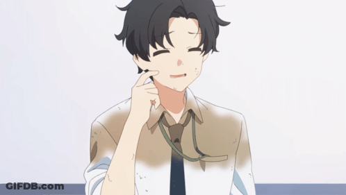 A Man With A Dirty Shirt And Tie Is Making A Face GIF