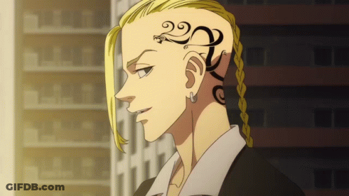 A Man With A Dragon Tattoo On His Head Has A Braided Hair Style GIF