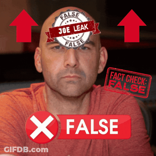 A Man With A Fake Joe Leak Sticker On His Forehead GIF
