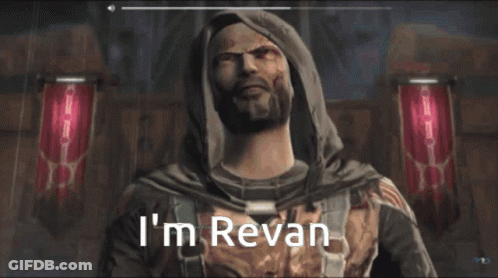 A Man With A Hood On Says I 'M Revan GIF