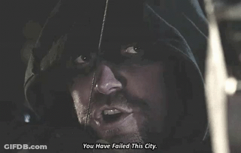 A Man With A Hood On Says You Have Failed This City . GIF
