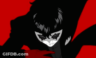 A Man With A Mask On His Face Is Covering His Eyes With A Rose GIF