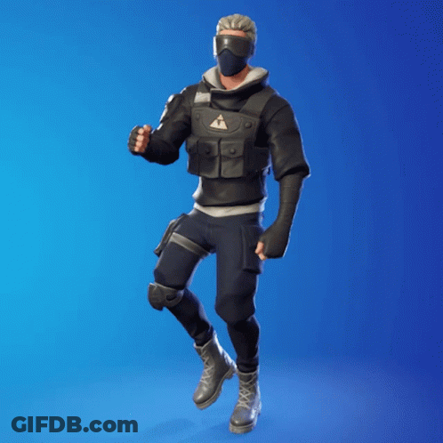 A Man With A Mask On His Face Is Dancing In A Video Game GIF